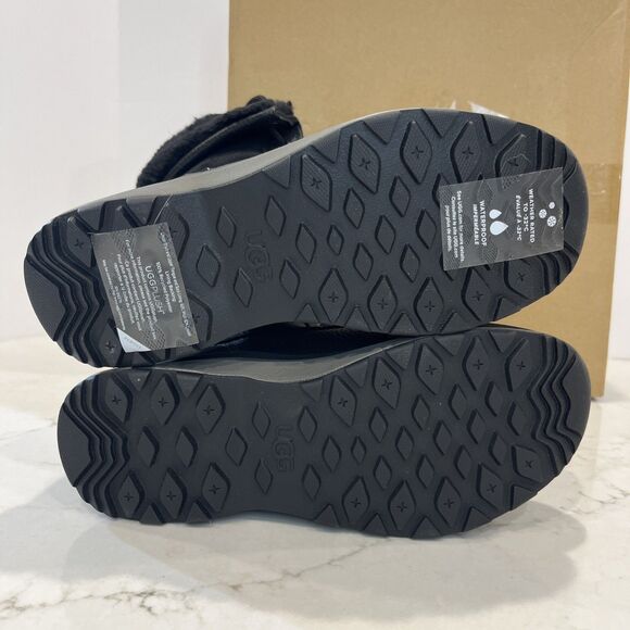 UGG NEW Adirondack III Black Waterproof Winter Boots Womens US 5 EU 36 Lace Up - Picture 2 of 16